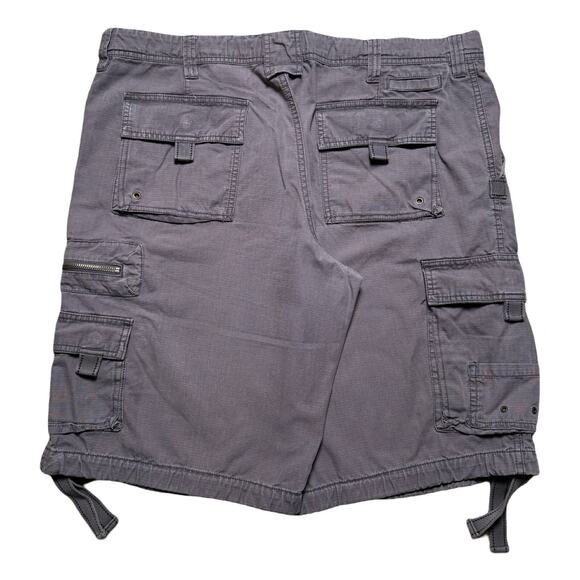 Vintage Y2K Old Navy Grey Loose Cargo Shorts Utility Multi Pocket 38 - Picture 7 of 7